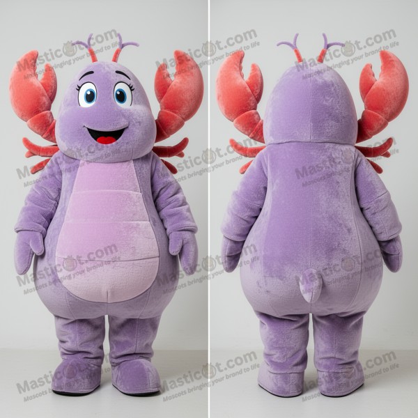 Lavender plush lobster bisque mascot - Masticot.com