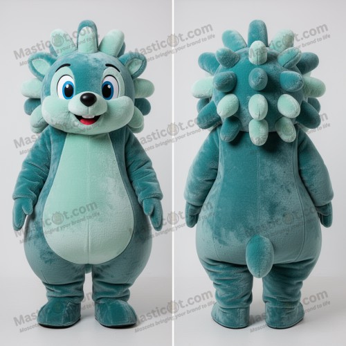 Turkos sammets igelkottmaskot - Piggsvin - MASTICOT_2158 - Masticot.com