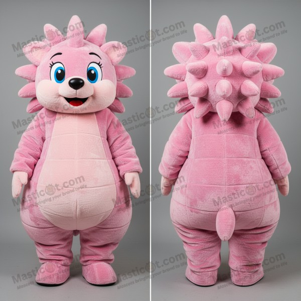 Rosy pink cuddly porcupine mascot - Masticot.com