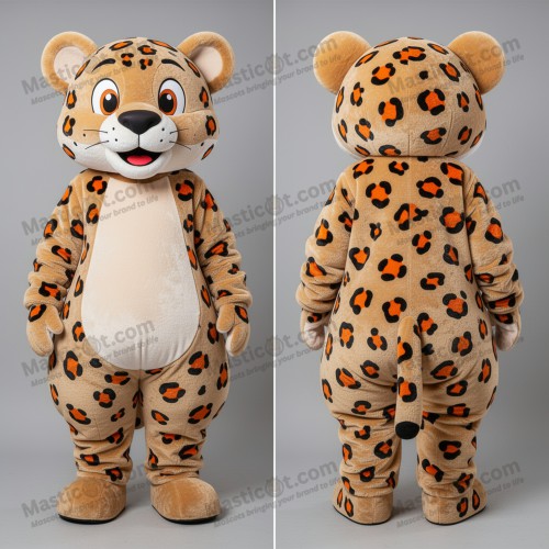 Brun plettet leopardmaskot - Leopard - MASTICOT_2174 - Masticot.com