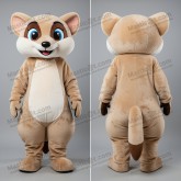 Velvety beige mischievous mongoose mascot - Masticot.com