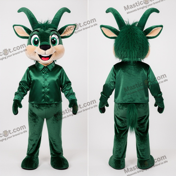 Skogsgrön gracefull gasellmaskot - Gazell - MASTICOT_22241 - Masticot.com