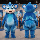 Bløtblå Rund Akrobat Maskot - Masticot.com