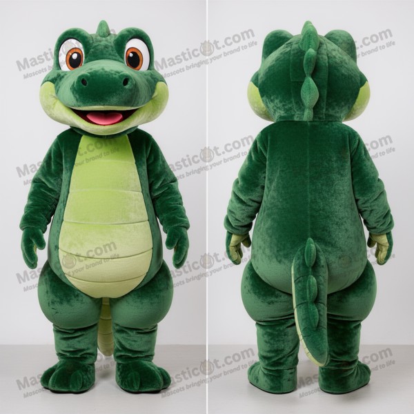 Forest Green Cartoon Lizard Mascot - Masticot.com