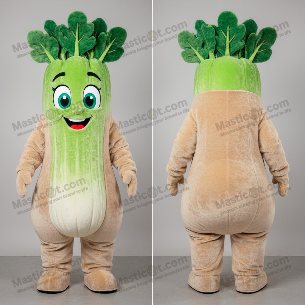 Kostým maskota – Béžová okrouhlá celer - Celer - MASTICOT_2272 - Masticot.com