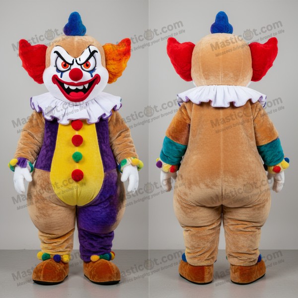 Tan sinister evil clown mascot - Masticot.com