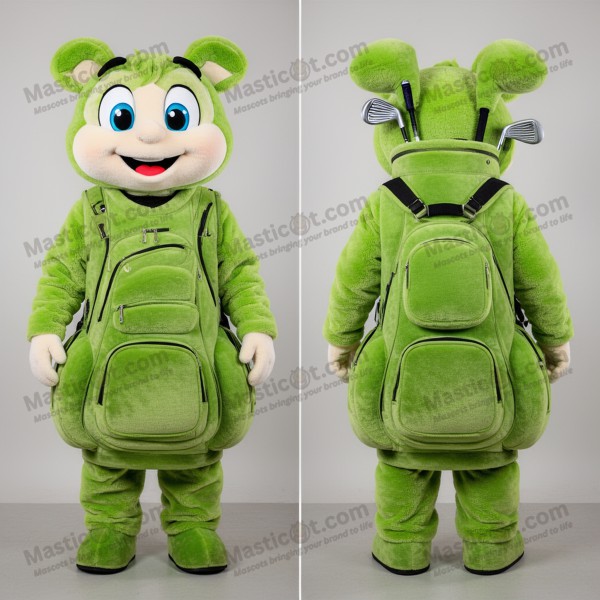 Mascota de bolsa de golf redondeada verde lima - Bolsa de