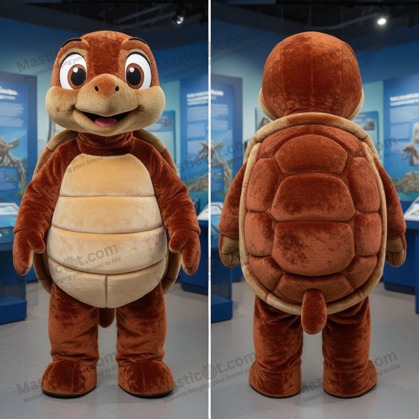 Rust orange rounded turtle mascot - Masticot.com