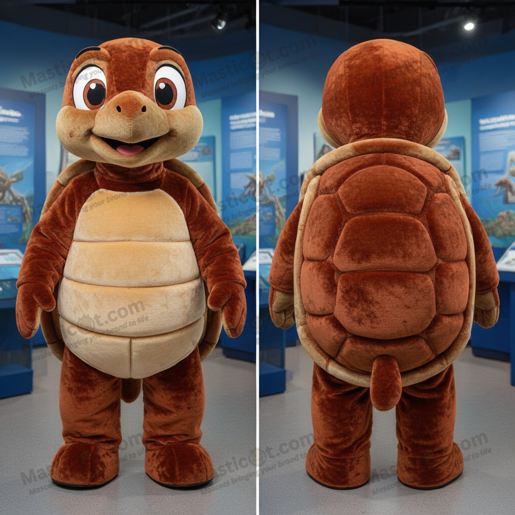 Rust orange rounded turtle mascot - Masticot.com