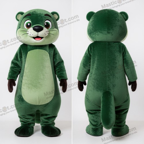 Skogsvänlig grön utter-maskot - Utter - MASTICOT_23155 - Masticot.com