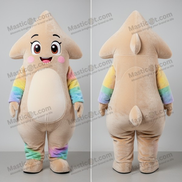 Beige velvety arrow of love mascot - Masticot.com