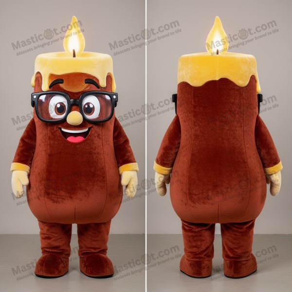 Rustoransje videøye duftlys kostyme-maskot - Masticot.com