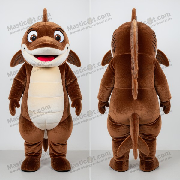 Brown sleek barracuda mascot - Masticot.com