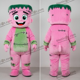 Mascotte Frankenstein rose et câline - Frankenstein - MASTICOT_23361 - Masticot.com