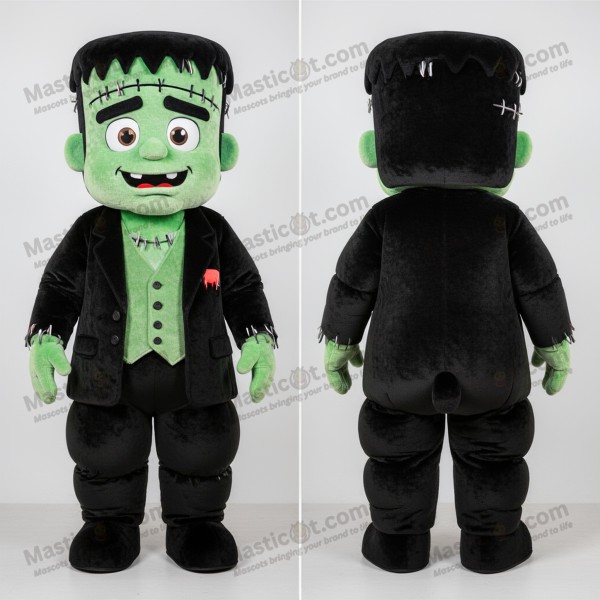 Emerald green broad shouldered frankensteins monster mascot