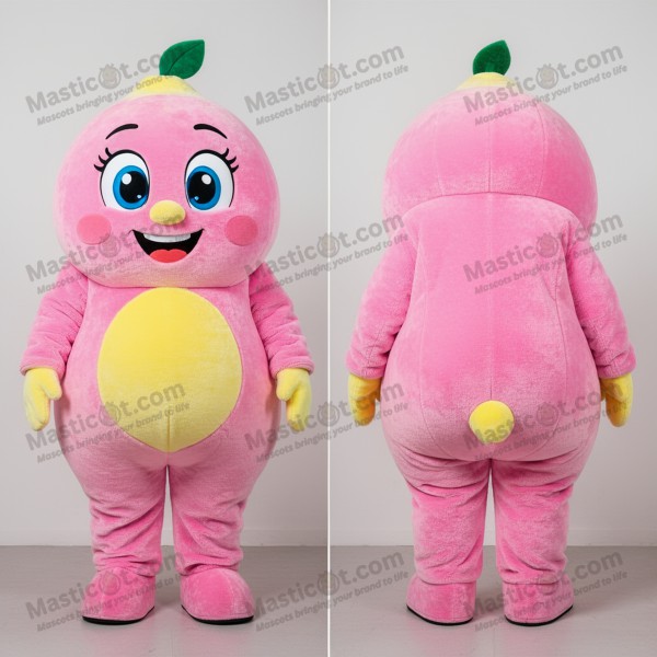 Pink plush lemon mascot - Masticot.com