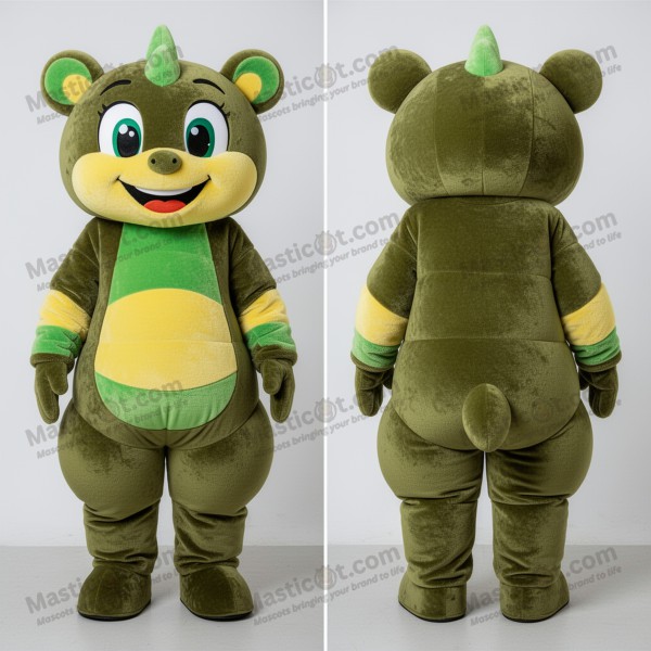 Olivengrønn Padded Juggle Mascot - Masticot.com