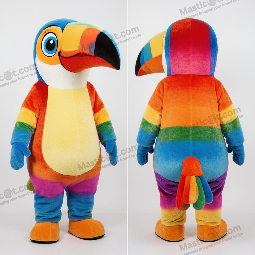 Pestrý tropický maskot tukan - Tukan - MASTICOT_23605 - Masticot.com