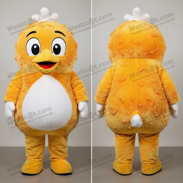 Buttery gold plump fried chicken mascot - Masticot.com