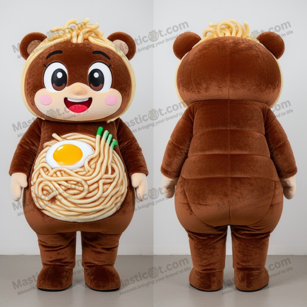 Bruine fluweelzachte ramen mascotte - Masticot.com
