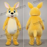 Yellow smiling kangaroo mascot - Kangaroo - MASTICOT_23773 - Masticot.com