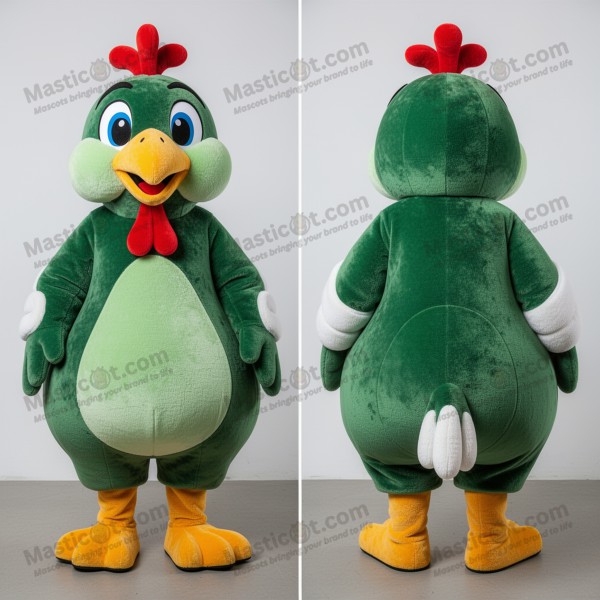 Mascota de pintada verde esmeralda moteada - Masticot.com