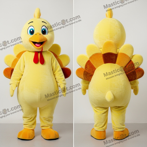 Mascarilha de peru fofo amarelo-limão - Turquia - MASTICOT_23811 - Masticot.com