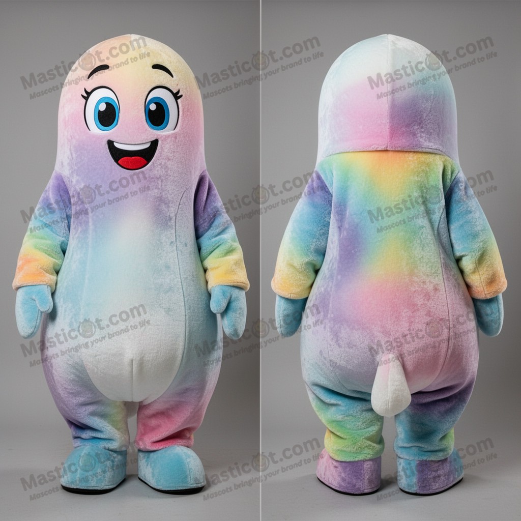 Mitternachtsblauer Samt-Geister-Maskottchen - Masticot.com