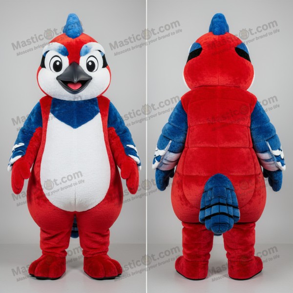 Indigo feathered blue jay mascot - Masticot.com