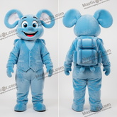 Modrý hravý maskot s bambulkou - Aglet - MASTICOT_24002 - Masticot.com