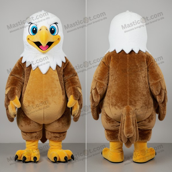 Golden majestic bald eagle mascot - Masticot.com