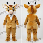 Mascotte Okapi Dorée en Velours - Okapi - MASTICOT_24061 - Masticot.com