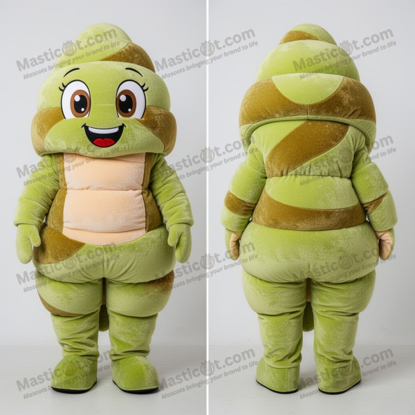 Lime Green Velvety Croissant Mascot - Masticot.com