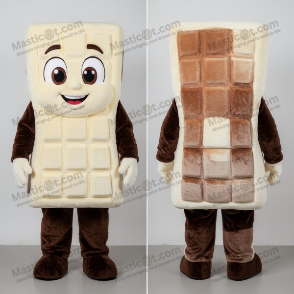 Velvet brown chocolate bar mascot - Masticot.com