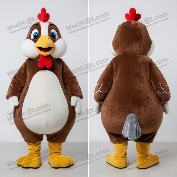 Mascota de Aves de Corral de Peluche Marrón Chocolate -