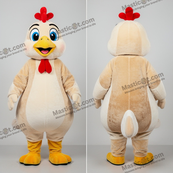 Mascotte en Peluche de Pintade Crème - Pintade - MASTICOT_24388 - Masticot.com