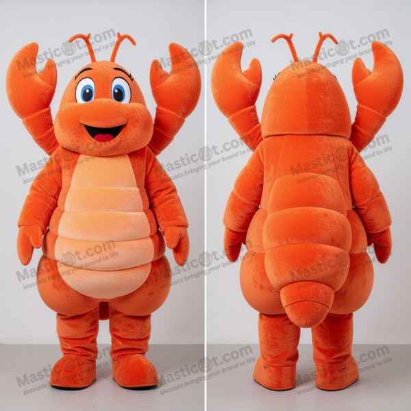 Crimson Plush Cartoon Lobster Mascot - Masticot.com