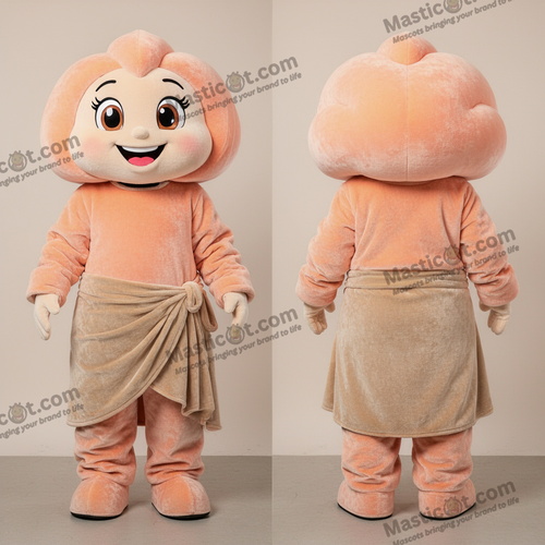 Peach Swirl Cartoon Clam Chowder Mascot - Clam Chowder - MASTICOT_24398 - Masticot.com