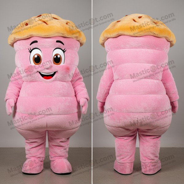Pink velvety shepards pie mascot - Masticot.com