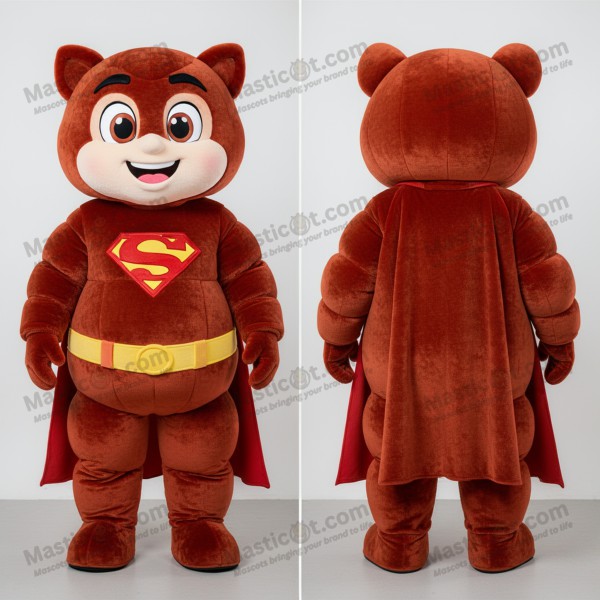 Rust orange bold emblem superhero mascot - Masticot.com