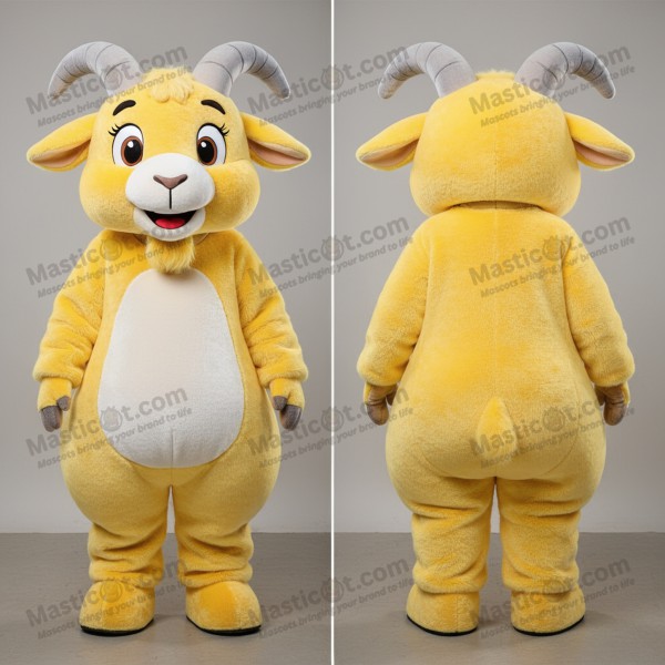 Mascotă capră angora pufoasă galben-aurie - Masticot.com