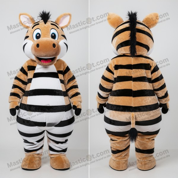 Fløyelsstripet sebra-maskot - Masticot.com