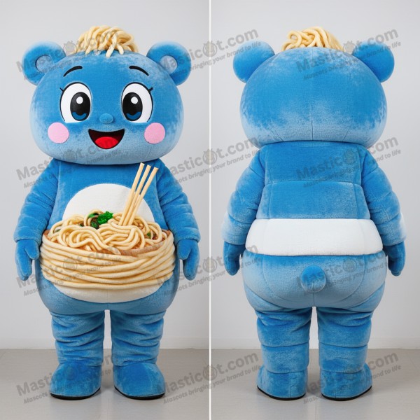 Cobaltblauwe noedelramen mascotte - Masticot.com
