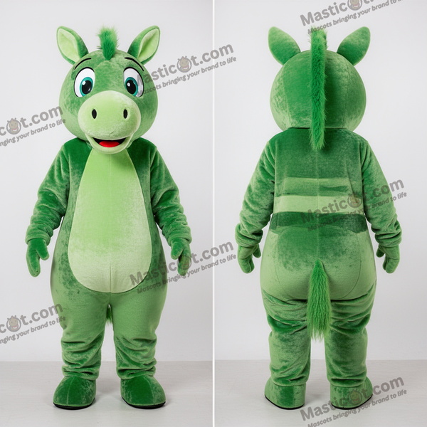 Mascote Cartunesco Quaga Verde Floresta - Quagga - MASTICOT_24814 - Masticot.com