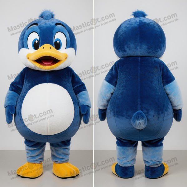 Marinblå sammetsduva elegant maskot - Masticot.com