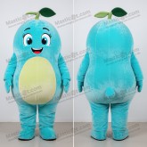 Cyan plush rounded melon mascot - Masticot.com