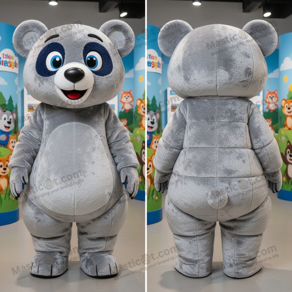 Silver vibrant spectacled bear mascot - Masticot.com