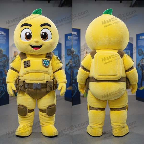 Lemon yellow brave para commando mascot - Masticot.com