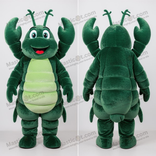 Forest green rounded lobster mascot - Masticot.com