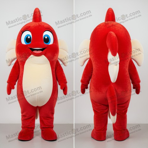 Red rounded ray mascot - Masticot.com